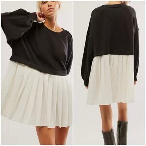 Free People Black and White Mini Dress